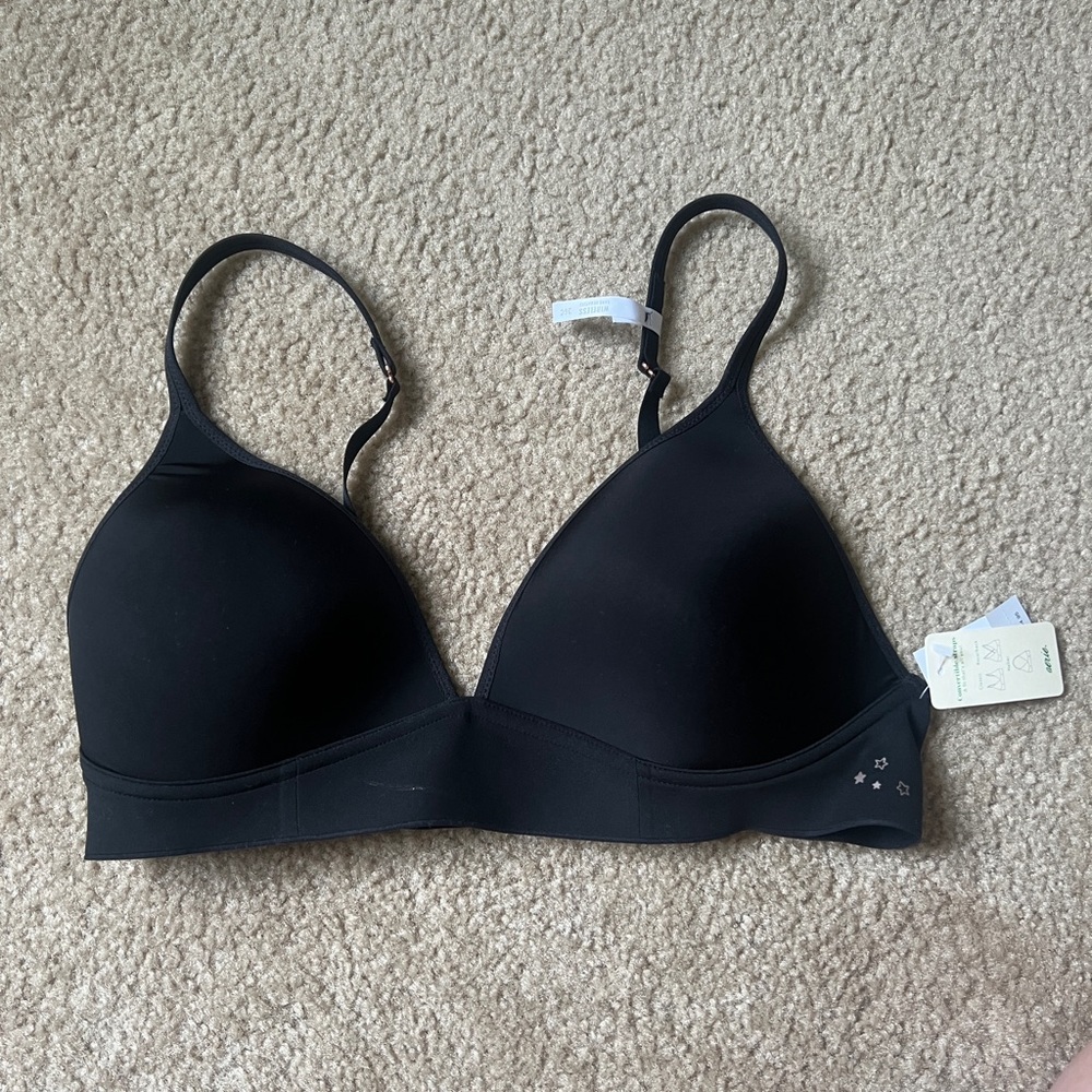 Aerie Real Me Wirefree Lightly Lined Bra - Black
